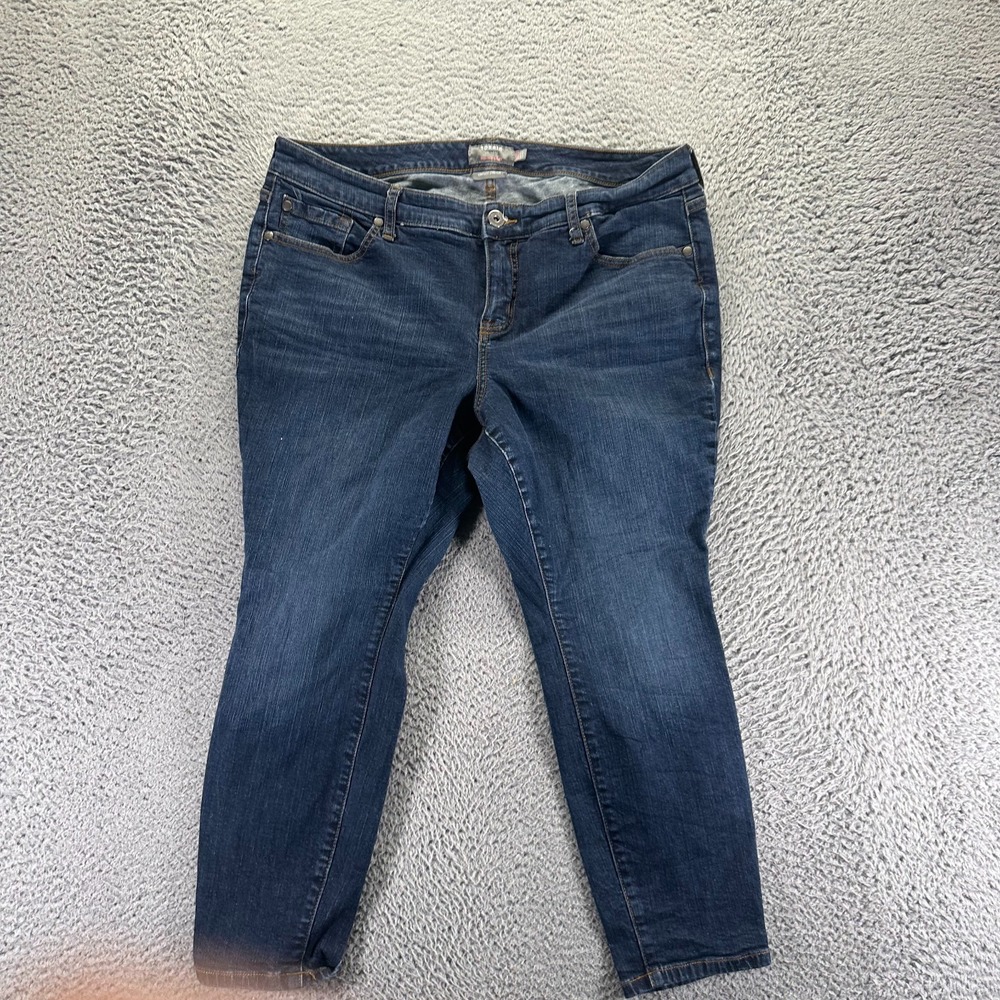VTG Torrid Feel The Fit Jeans Womens 16 Blue Cotton Denim Skinny Faded Stretch